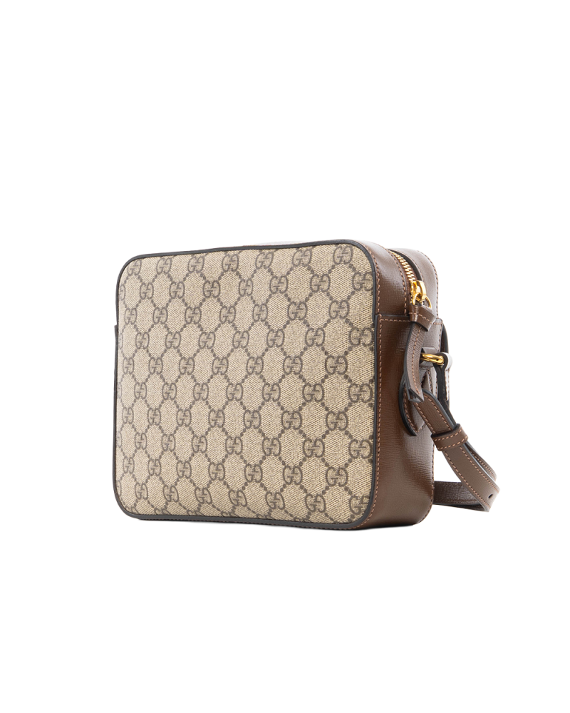 GUCCI HORSEBIT 1955 CAMERA BROWN GG SUPREME MONOGRAM CANVAS GHW 645454 520982 5297