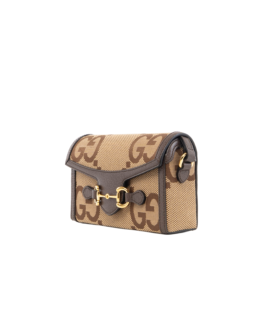 GUCCI HORSEBIT 1955 CAMERA MINI BROWN GG MONOGRAM CANVAS GHW 699296 498879 5480