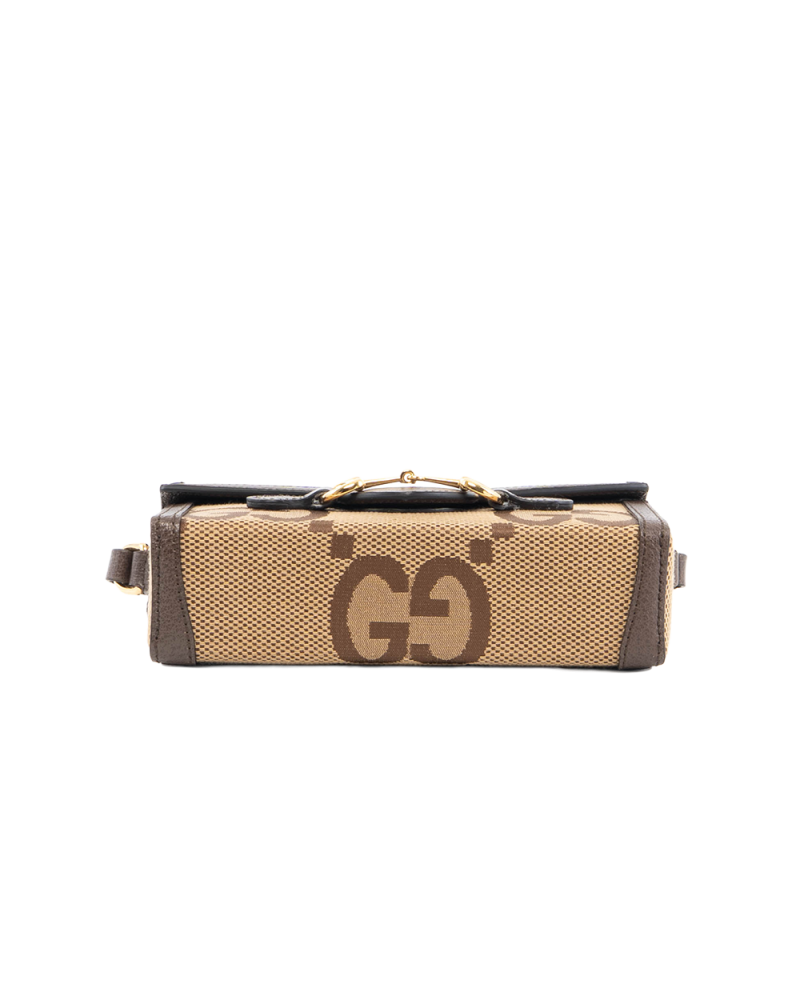 GUCCI HORSEBIT 1955 CAMERA MINI BROWN GG MONOGRAM CANVAS GHW 699296 498879 5483