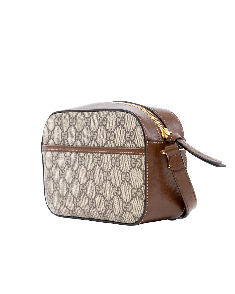 GUCCI HORSEBIT 1955 CAMERA SMALL BROWN GG SUPREME MONOGRAM CANVAS GHW 760196 498075 03558
