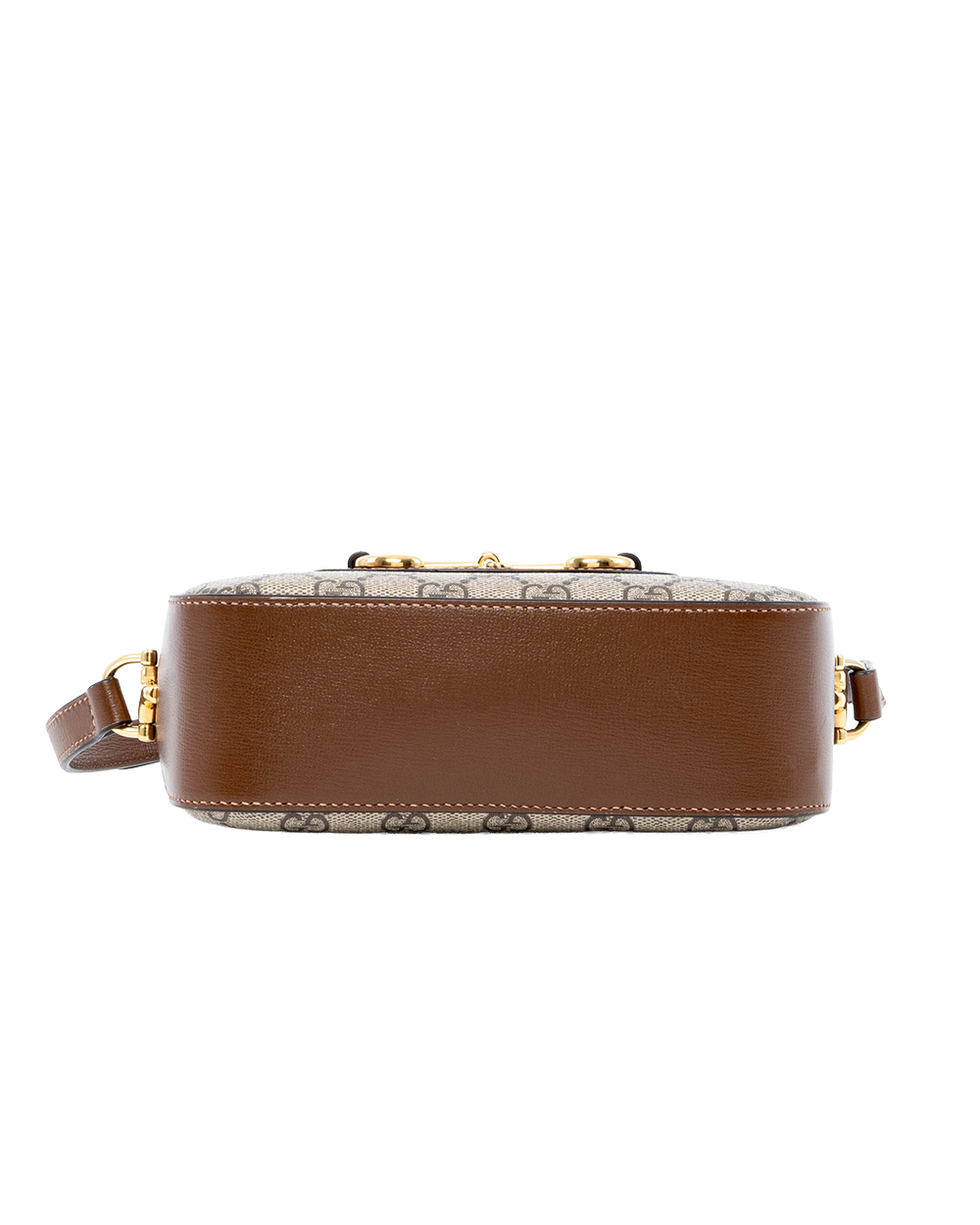 GUCCI HORSEBIT 1955 CAMERA SMALL BROWN GG SUPREME MONOGRAM CANVAS GHW 760196 498075 03560