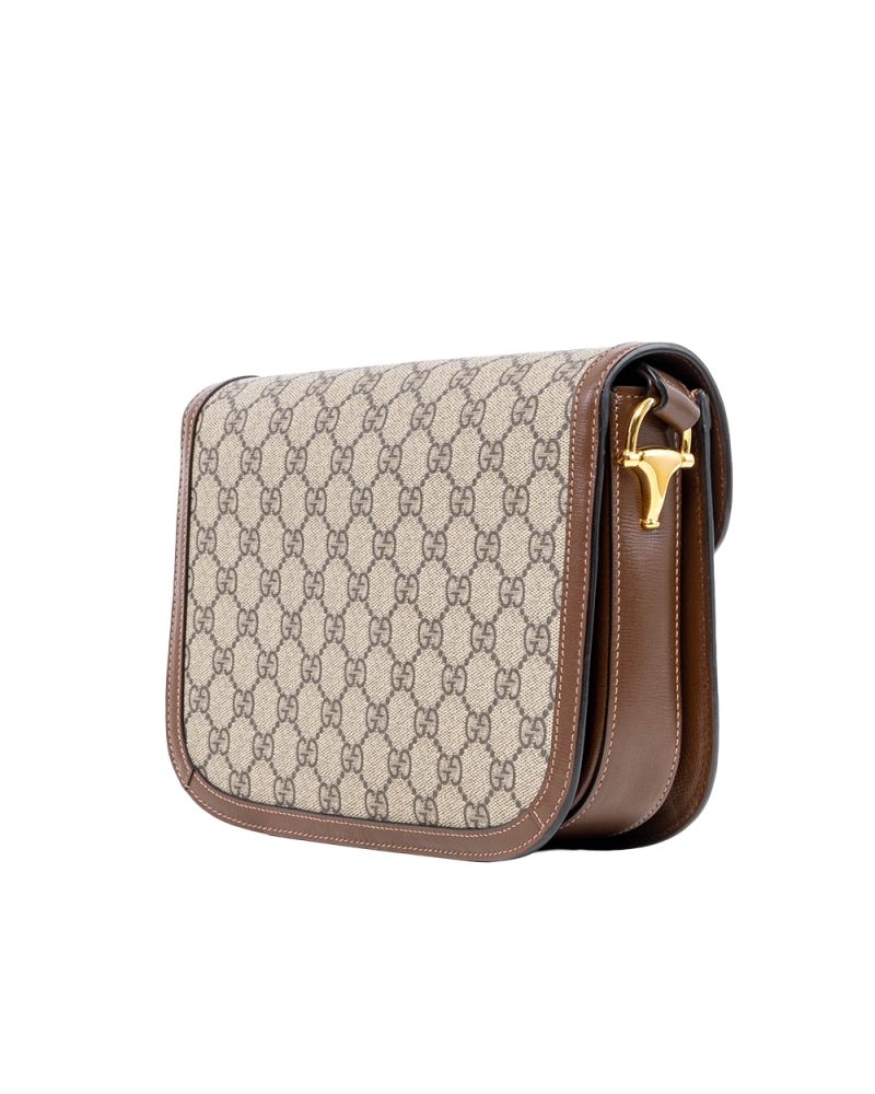 GUCCI HORSEBIT 1955 MEDIUM BROWN GG MONOGRAM CANVAS GHW 602204 213317 05895