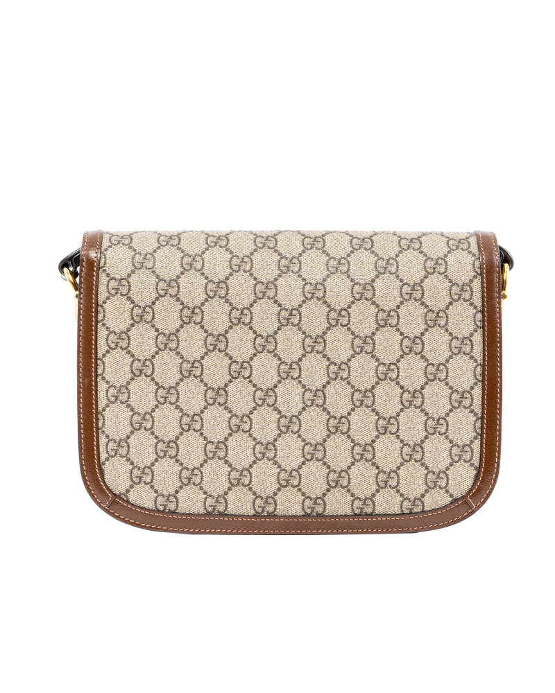 GUCCI HORSEBIT 1955 MEDIUM BROWN GG MONOGRAM CANVAS GHW 602204 213317 05896