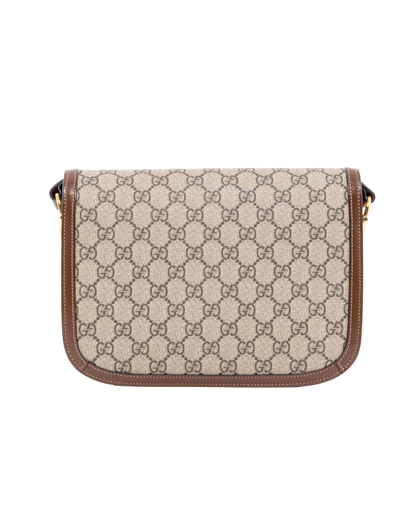 GUCCI HORSEBIT 1955 MEDIUM BROWN GG MONOGRAM CANVAS GHW 602204 21331 07169
