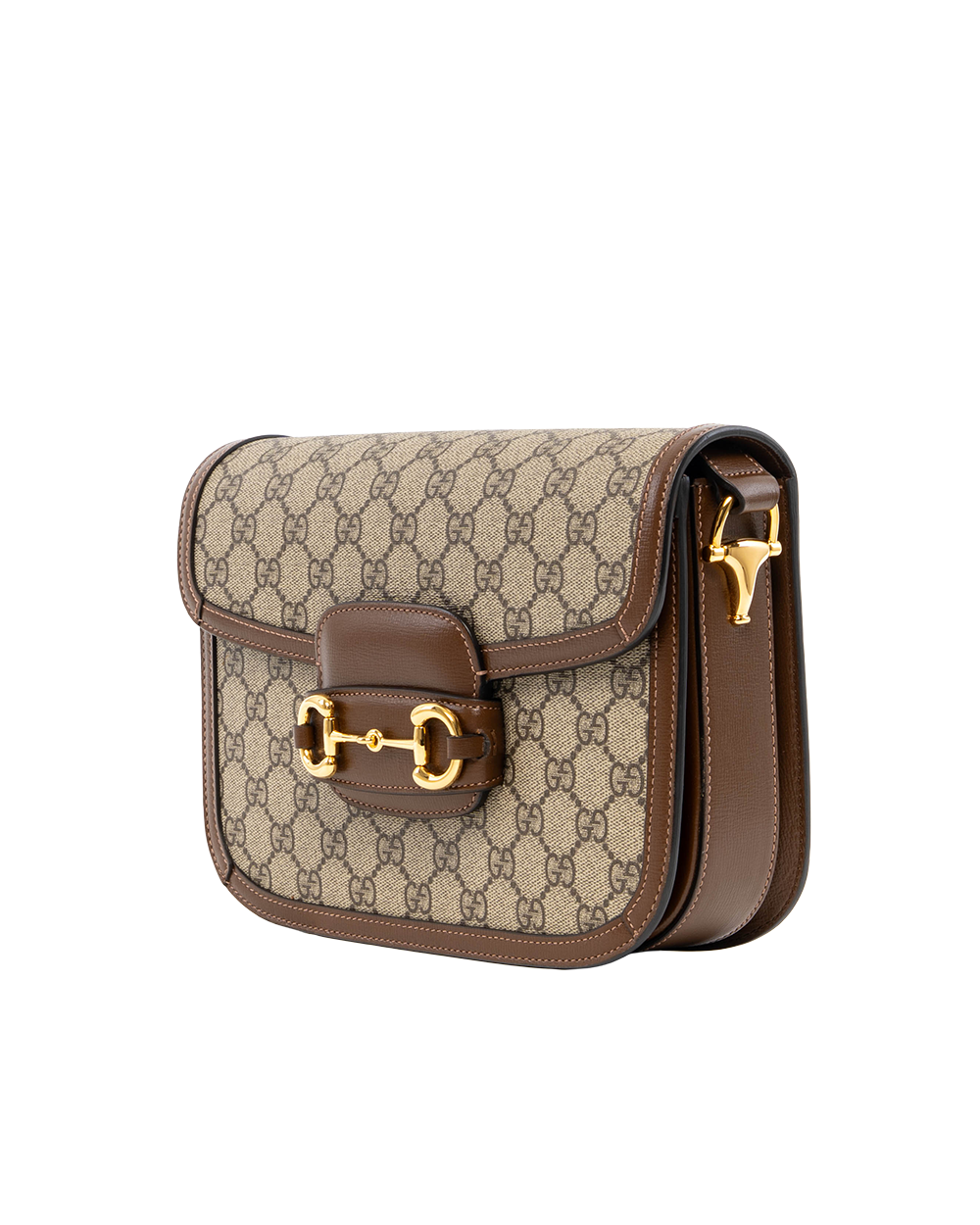 GUCCI HORSEBIT 1955 MEDIUM BROWN GG MONOGRAM CANVAS GHW 602204 486628 7808