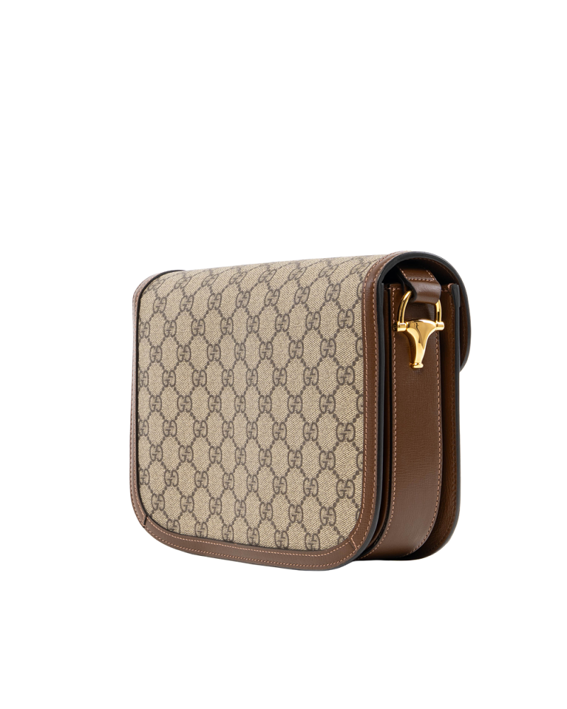 GUCCI HORSEBIT 1955 MEDIUM BROWN GG MONOGRAM CANVAS GHW 602204 486628 7809