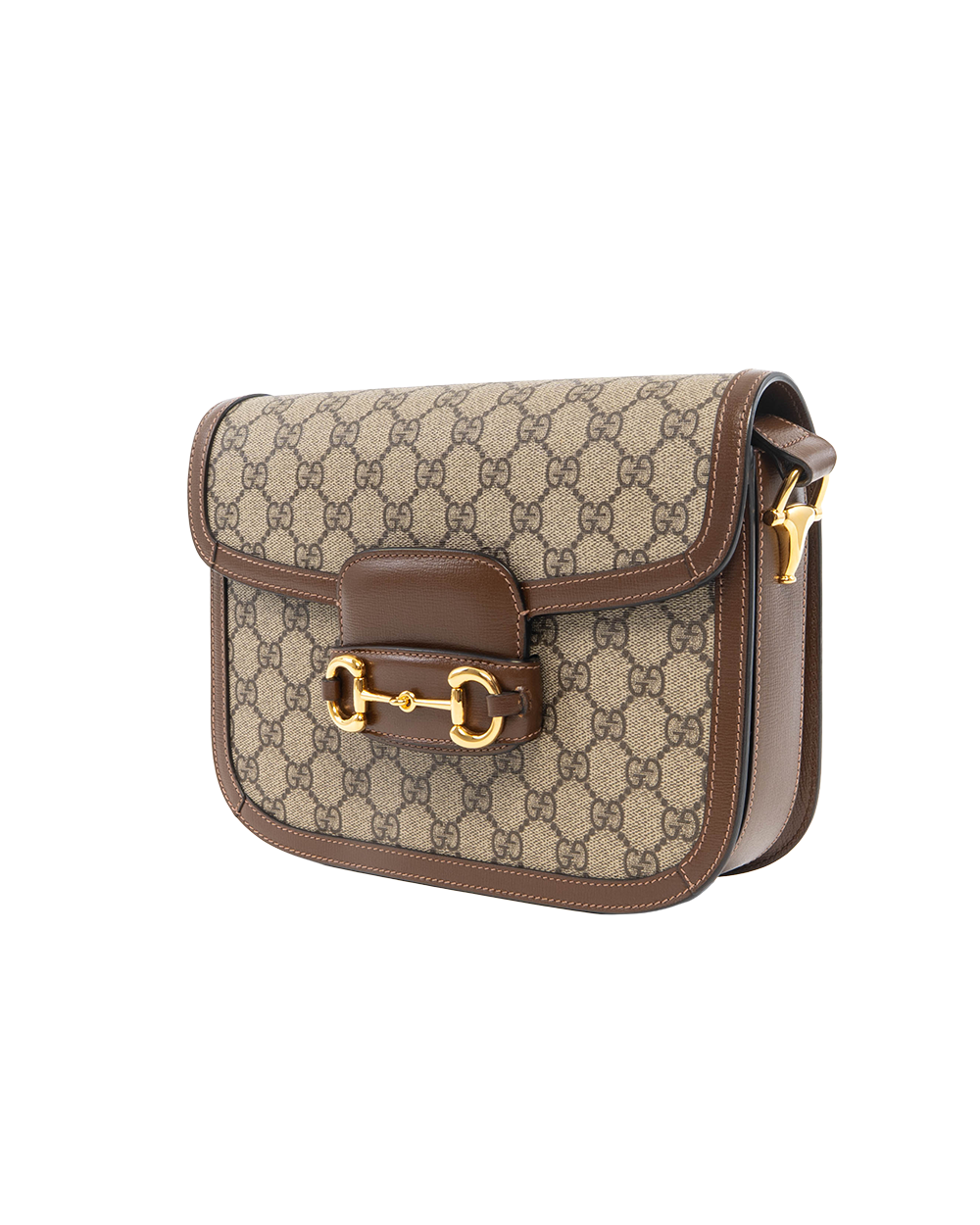 GUCCI HORSEBIT 1955 MEDIUM BROWN GG MONOGRAM CANVAS GHW 602204 486628 8776