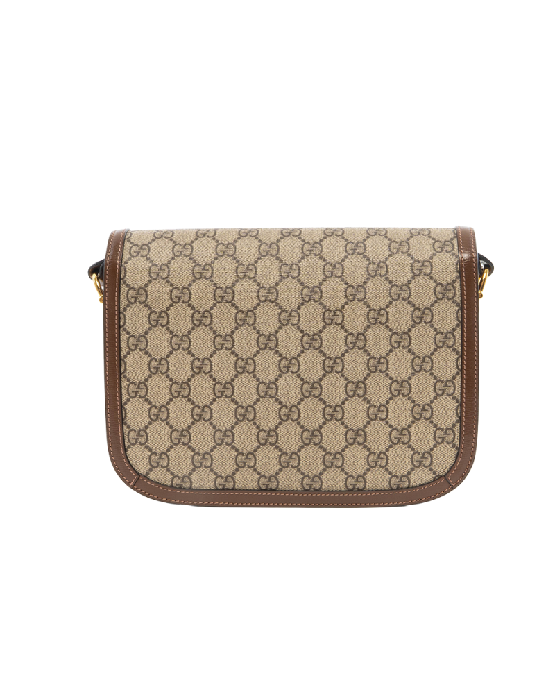GUCCI HORSEBIT 1955 MEDIUM BROWN GG MONOGRAM CANVAS GHW 602204 486628 8778