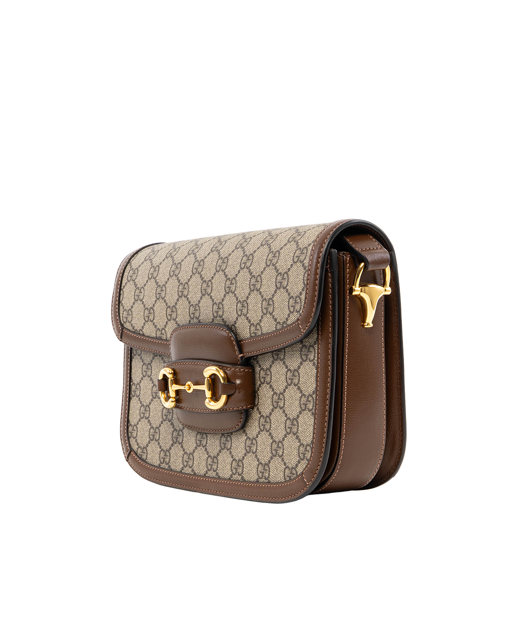 GUCCI HORSEBIT 1955 MEDIUM BROWN GG MONOGRAM CANVAS GHW 602204 493075 7918