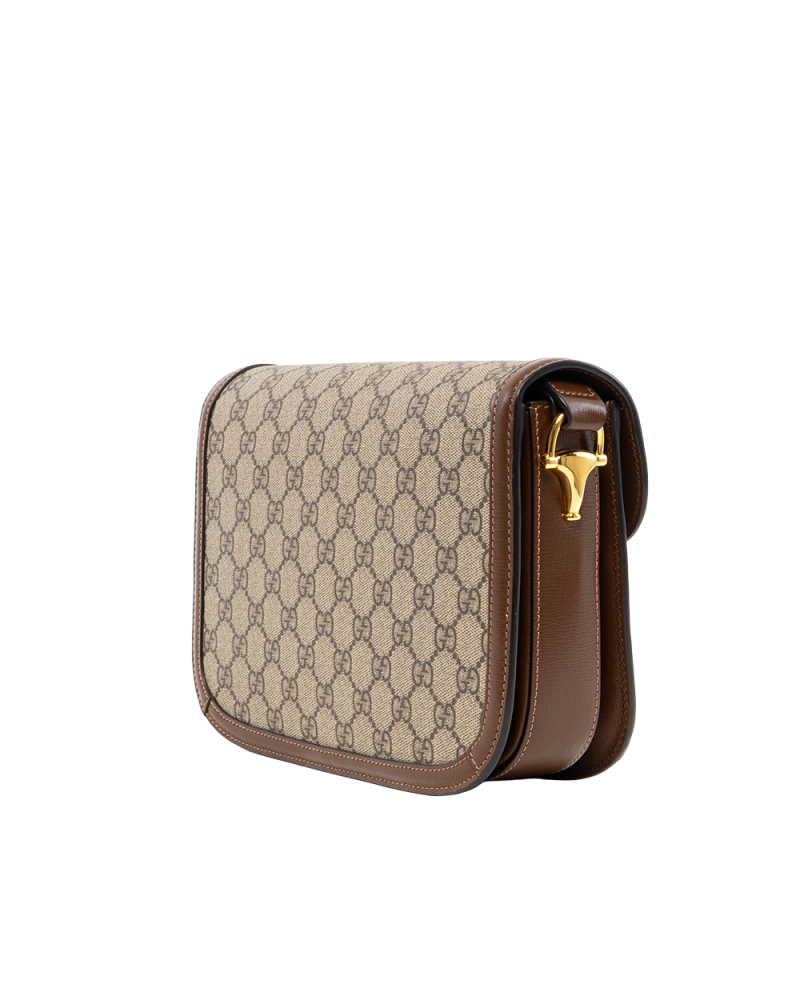 GUCCI HORSEBIT 1955 MEDIUM BROWN GG MONOGRAM CANVAS GHW 602204 493075 7919