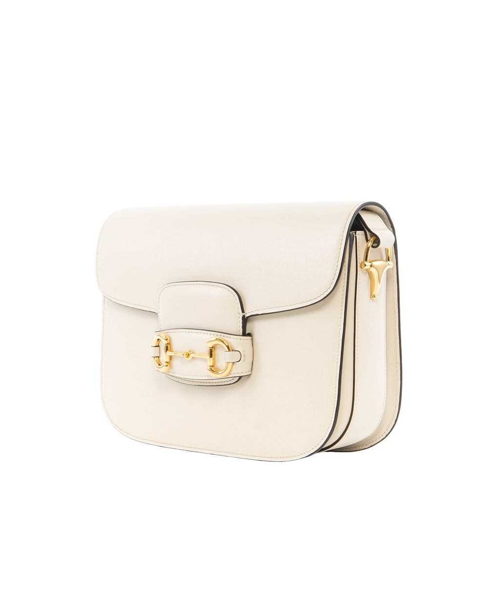 GUCCI HORSEBIT 1955 MEDIUM WHITE CALF GHW 602204 520981 3076