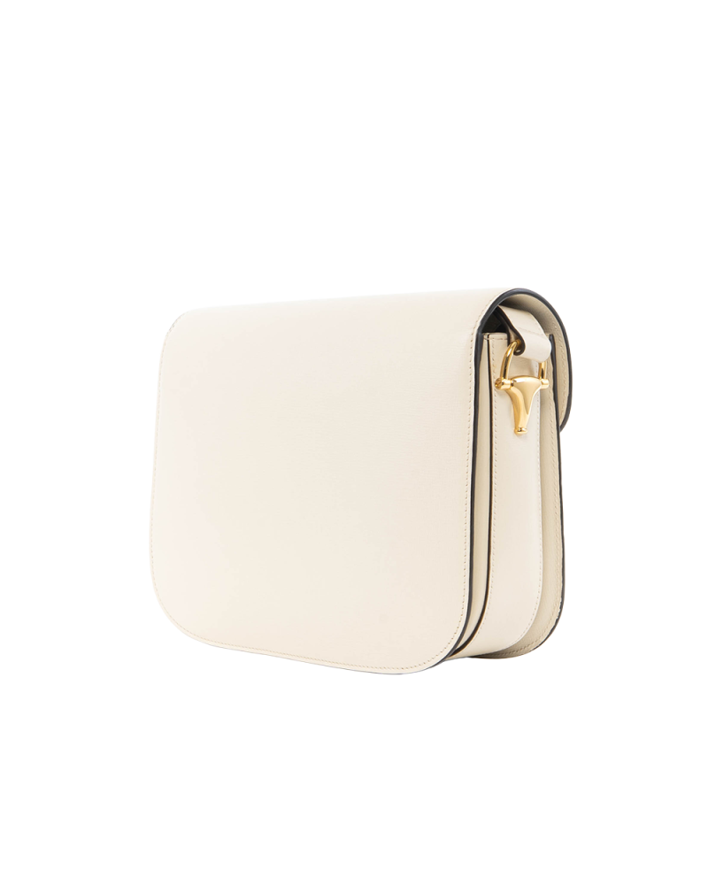 GUCCI HORSEBIT 1955 MEDIUM WHITE CALF GHW 602204 520981 3077