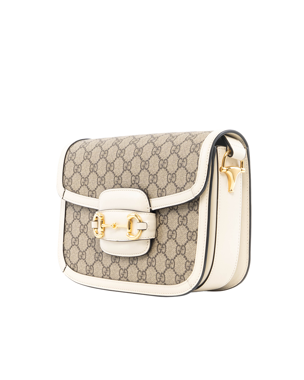 GUCCI HORSEBIT 1955 MEDIUM WHITE GG MONOGRAM CANVAS GHW 602204 493075 6967