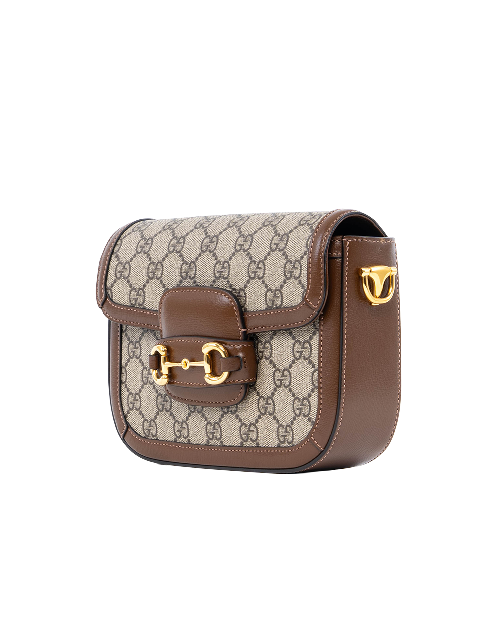 GUCCI HORSEBIT 1955 MINI BROWN GG MONOGRAM CANVAS GHW 658574 493075 4996