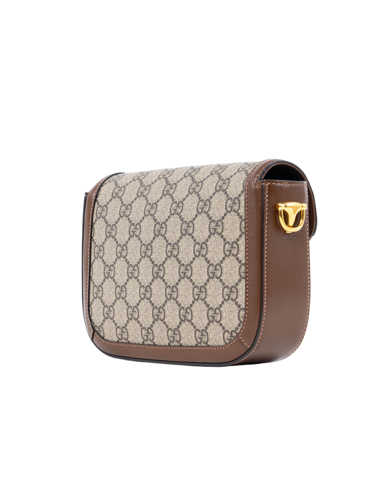 GUCCI HORSEBIT 1955 MINI BROWN GG MONOGRAM CANVAS GHW 658574 493075 4997