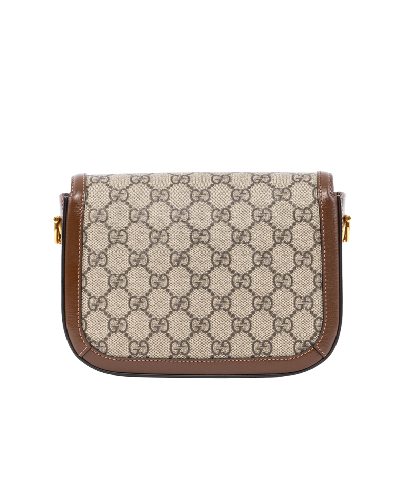 GUCCI HORSEBIT 1955 MINI BROWN GG MONOGRAM CANVAS GHW 658574 493075 4998