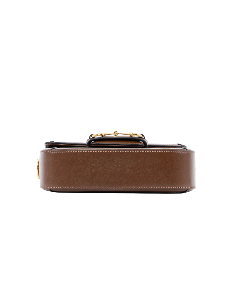 GUCCI HORSEBIT 1955 MINI BROWN GG MONOGRAM CANVAS GHW 658574 493075 4999