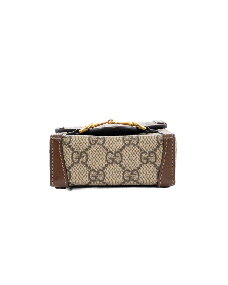 GUCCI HORSEBIT 1955 PHONE BROWN GG MONOGRAM CANVAS GHW 625615 2149 7112