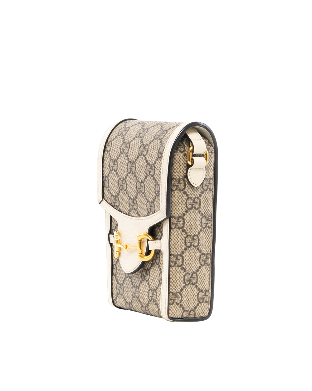 GUCCI HORSEBIT 1955 PHONE WHITE GG MONOGRAM CANVAS GHW 625615 2184 6999
