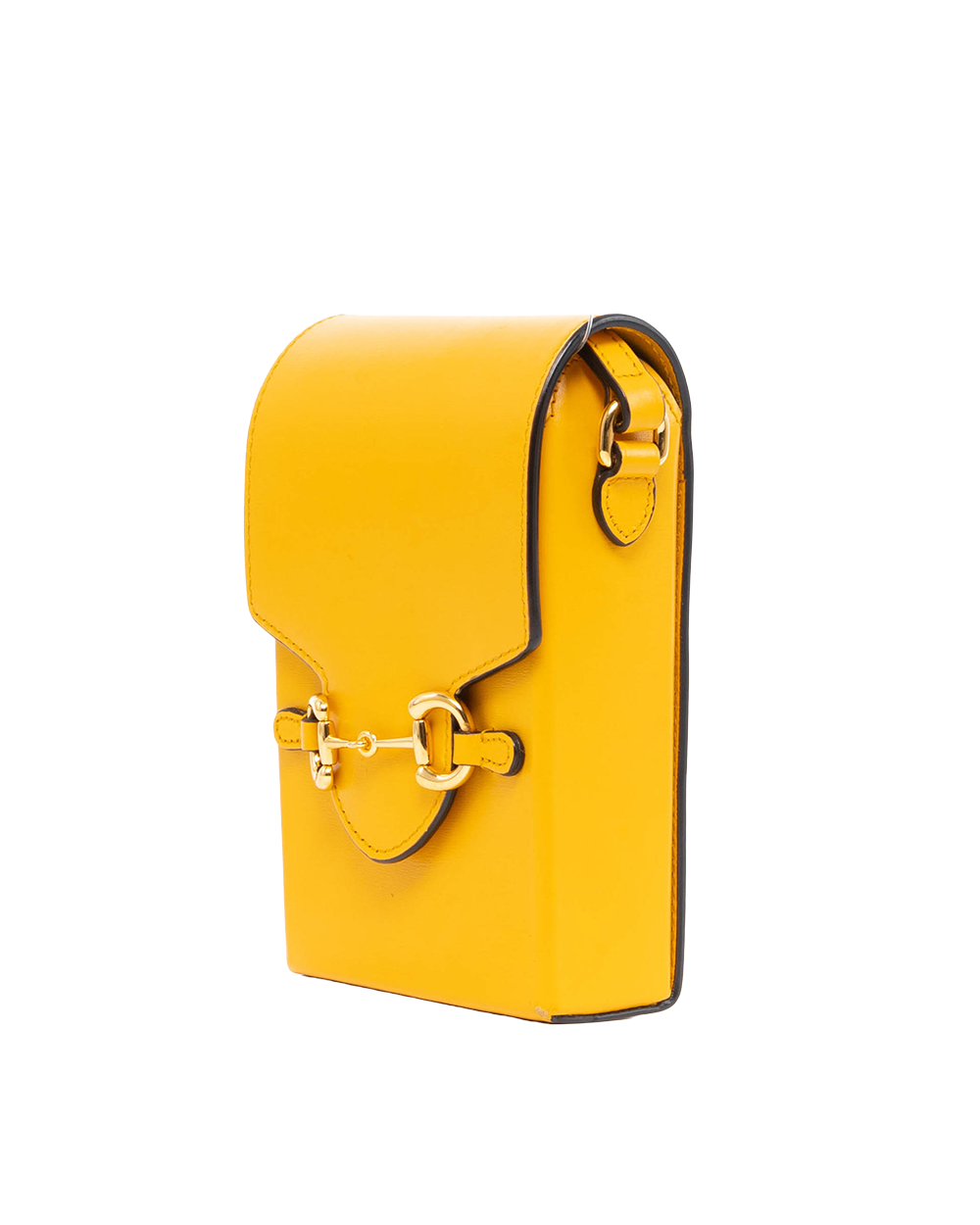 GUCCI HORSEBIT 1955 PHONE YELLOW MUSTRAD CALF GHW 625615 0416 2119