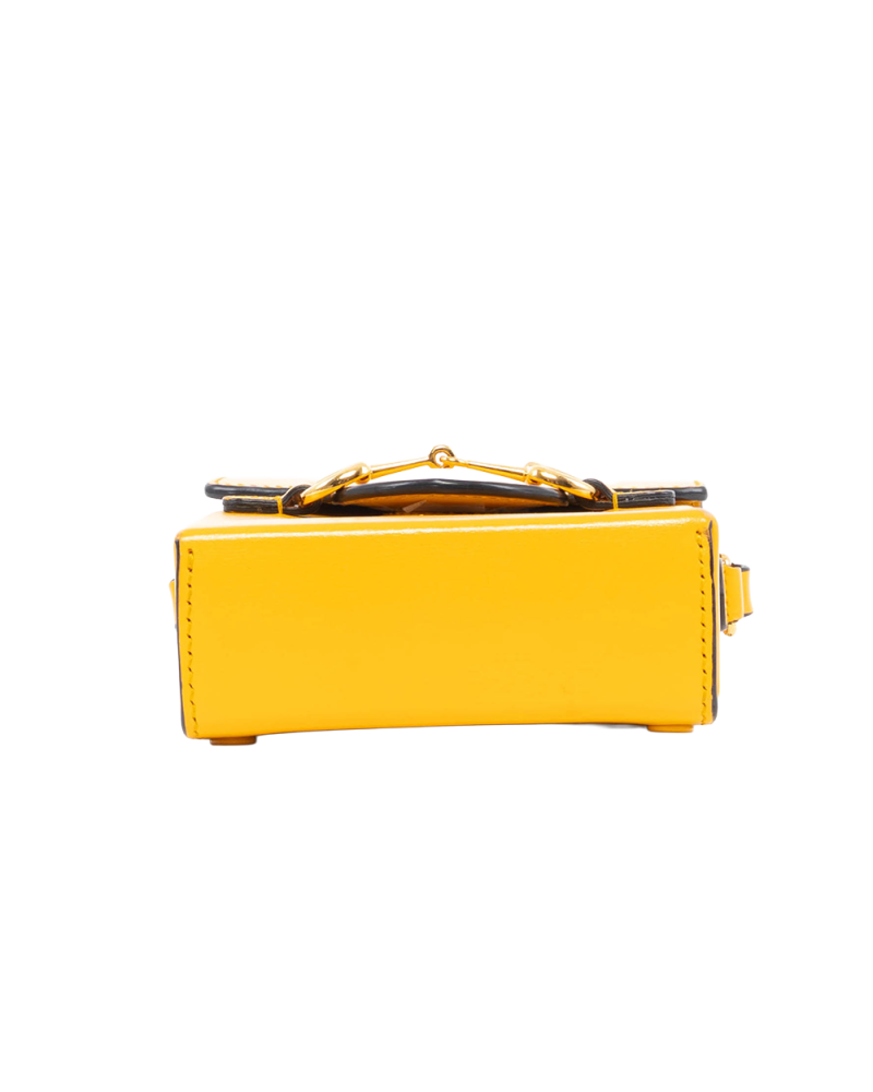 GUCCI HORSEBIT 1955 PHONE YELLOW MUSTRAD CALF GHW 625615 0416 2125