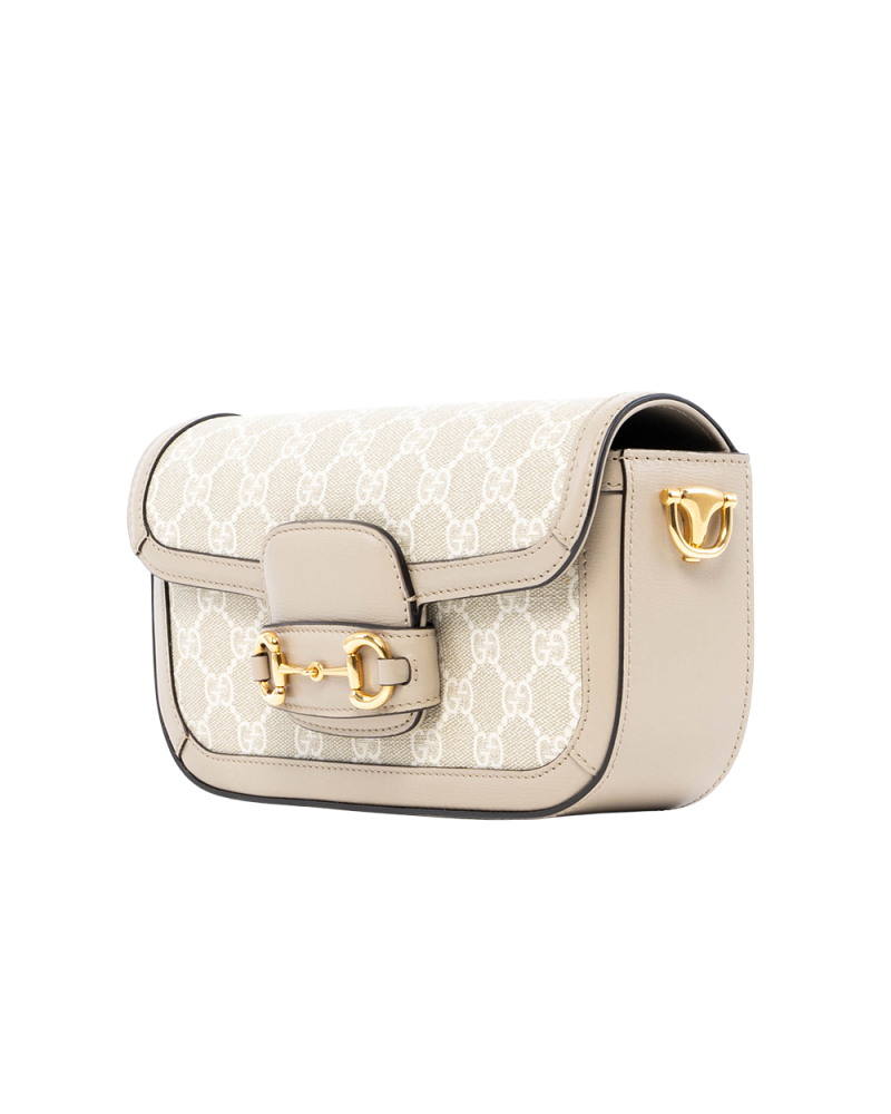 GUCCI HORSEBIT 1955 SHOLDER BAG BEIGE GG MONOGRAM CANVAS GHW 3102