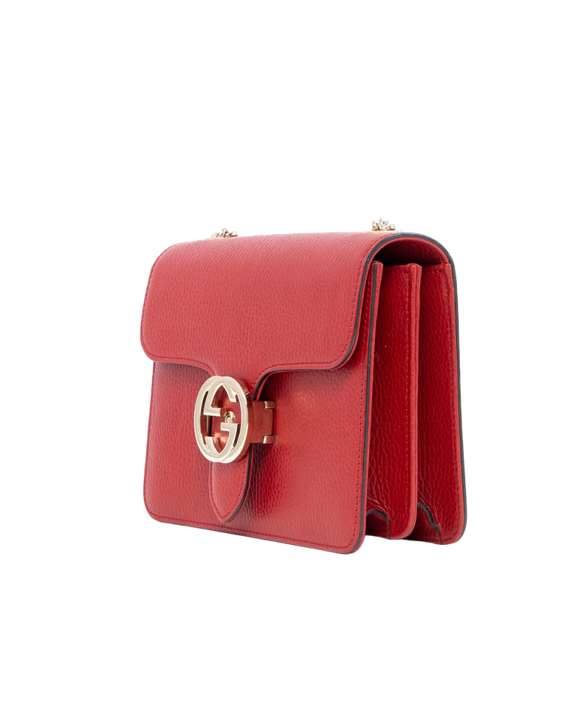 GUCCI INTERLOCK WOC RED CALF SHW 510304 001998 07183