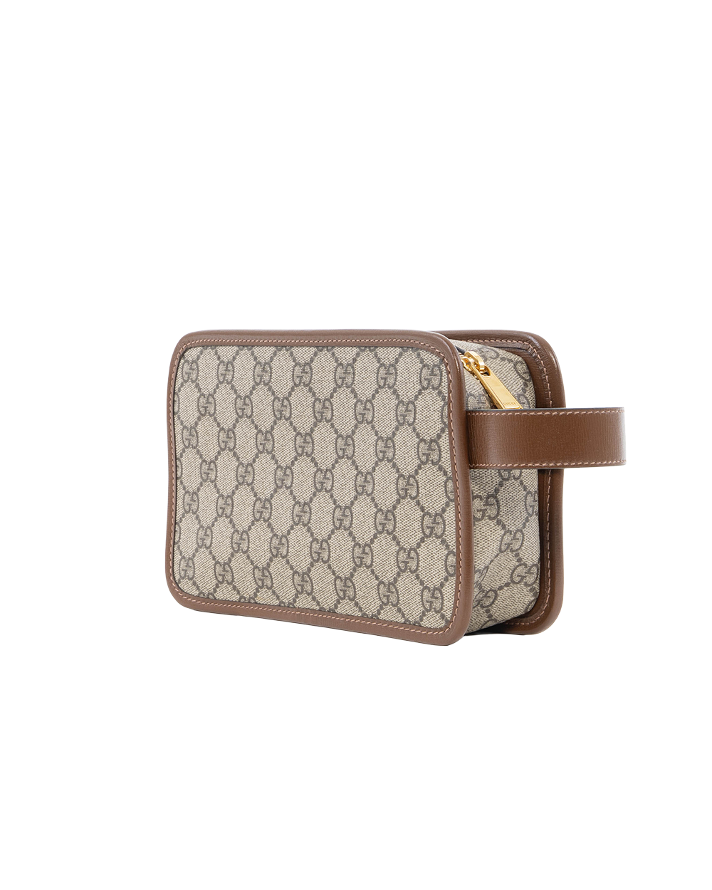 GUCCI INTERLOCKING G CLUTCH BROWN GG SUPREME MONOGRAM CANVAS GHW 625764 2067 3139