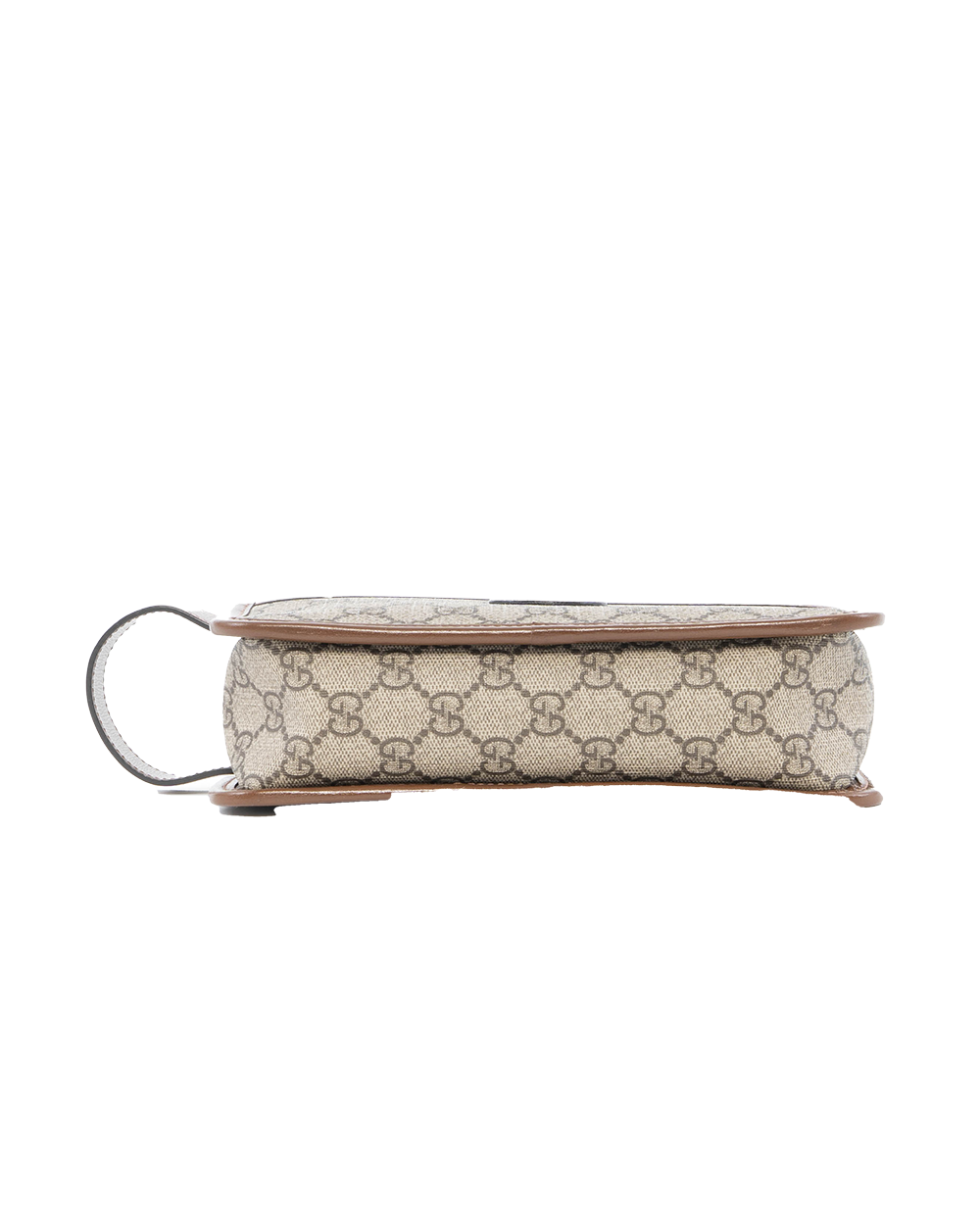 GUCCI INTERLOCKING G CLUTCH BROWN GG SUPREME MONOGRAM CANVAS GHW 625764 2067 3141