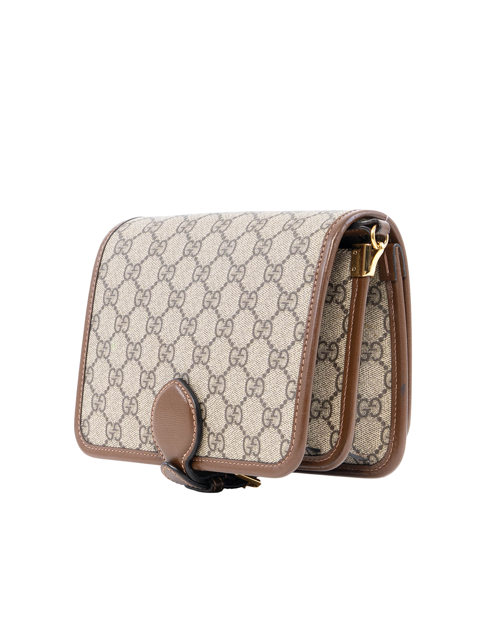 GUCCI INTERLOCKING G SHOULDER BAG BROWN GG SUPREME MONOGRAM CANVAS GHW 671620 498879 4543