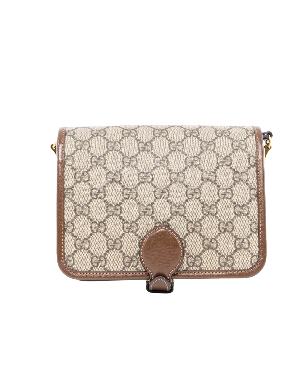 GUCCI INTERLOCKING G SHOULDER BAG BROWN GG SUPREME MONOGRAM CANVAS GHW 671620 498879 4544