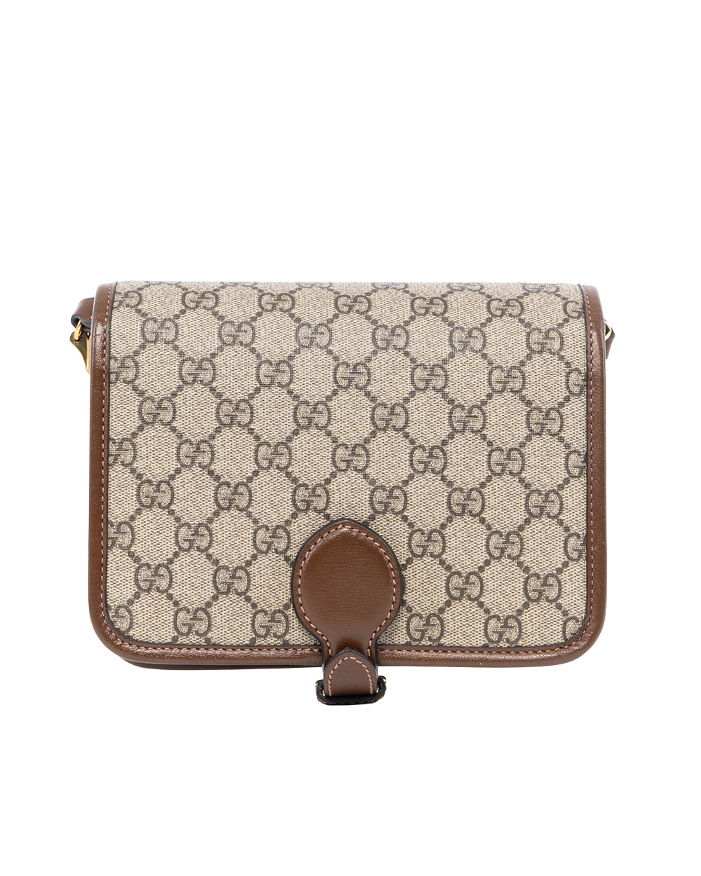 GUCCI INTERLOCKING G SHOULDER BAG MINI BROWN GG MONOGRAM CANVAS GHW 671620 525040 2056