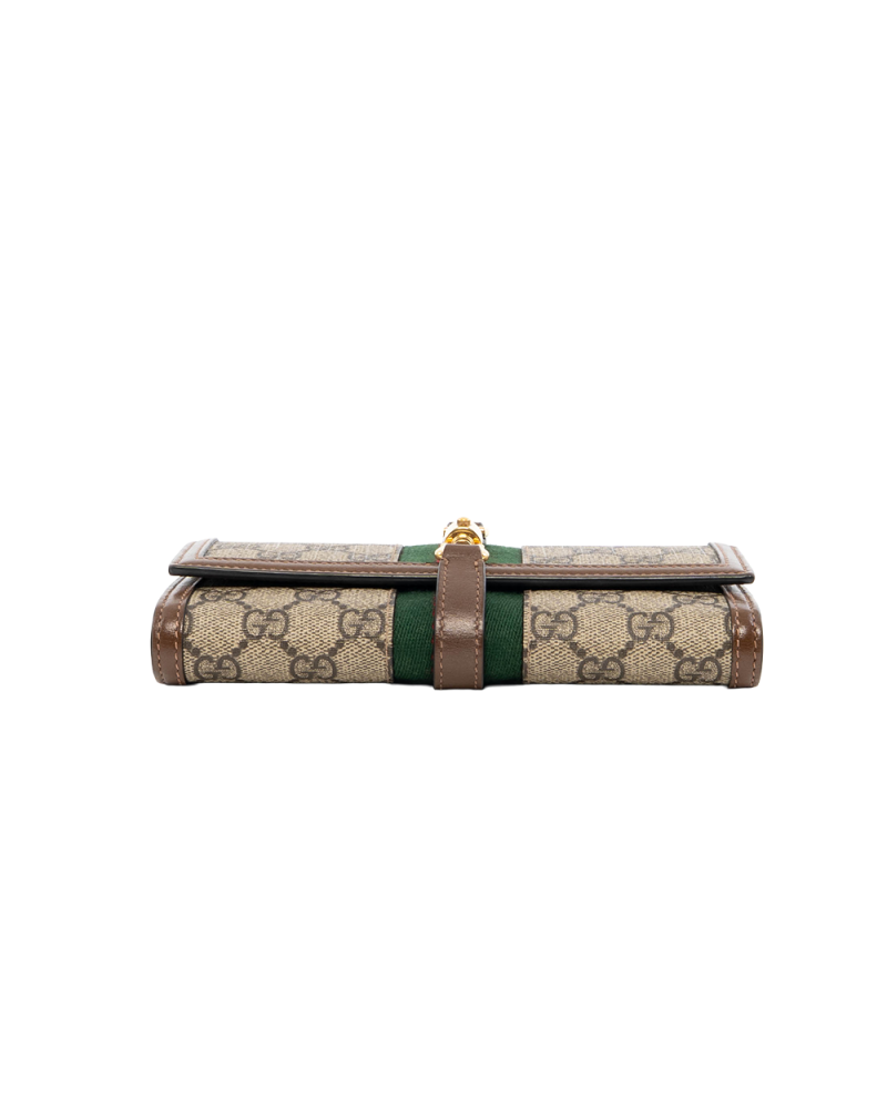 GUCCI JACKIE 1961 WOC LONG BROWN RED GREEN GG MONOGRAM CANVAS GHW 652681 0416 7904