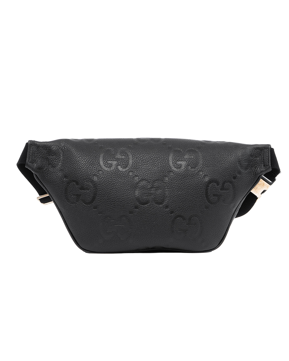 GUCCI JUMBO GG BELT BAG LARGE BLACK GG EMBOSSED SHW 643093 525040 4192