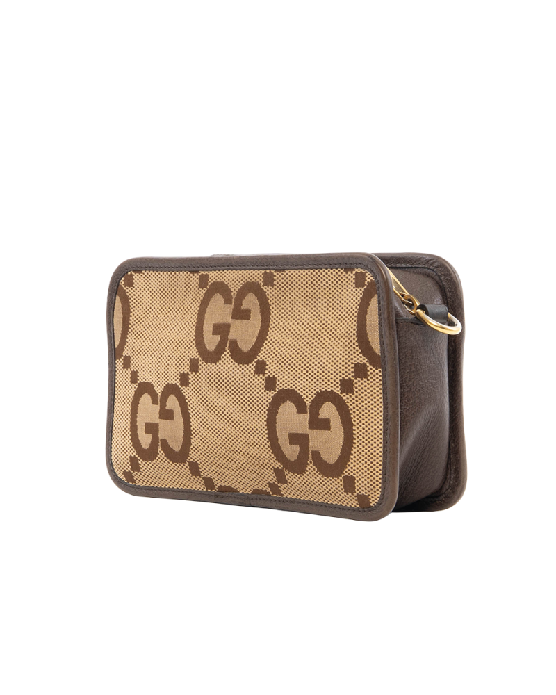 GUCCI JUMBO GG MESSENGER BROWN RED GREEN GIANT GG MONOGRAM GHW 696075 2184 0665