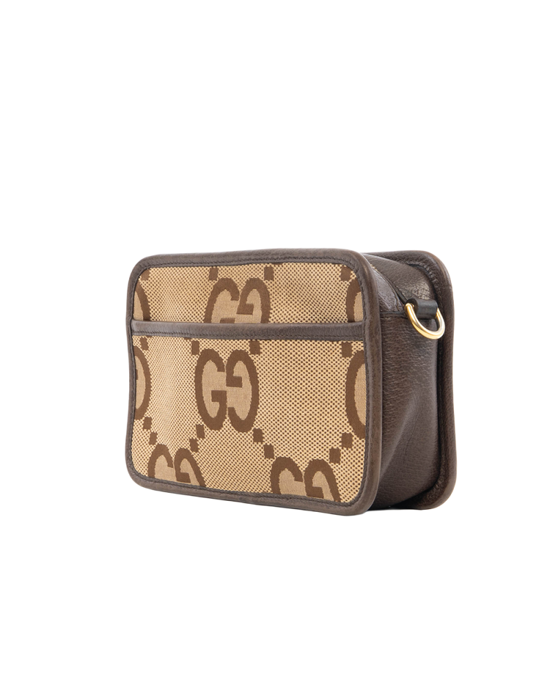 GUCCI JUMBO GG MESSENGER BROWN RED GREEN GIANT GG MONOGRAM GHW 696075 2184 0666