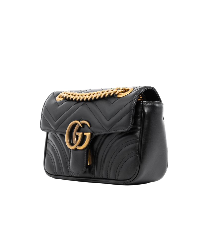 GUCCI MARMONT 22 BLACK CALF GHW 446744 498879 4599