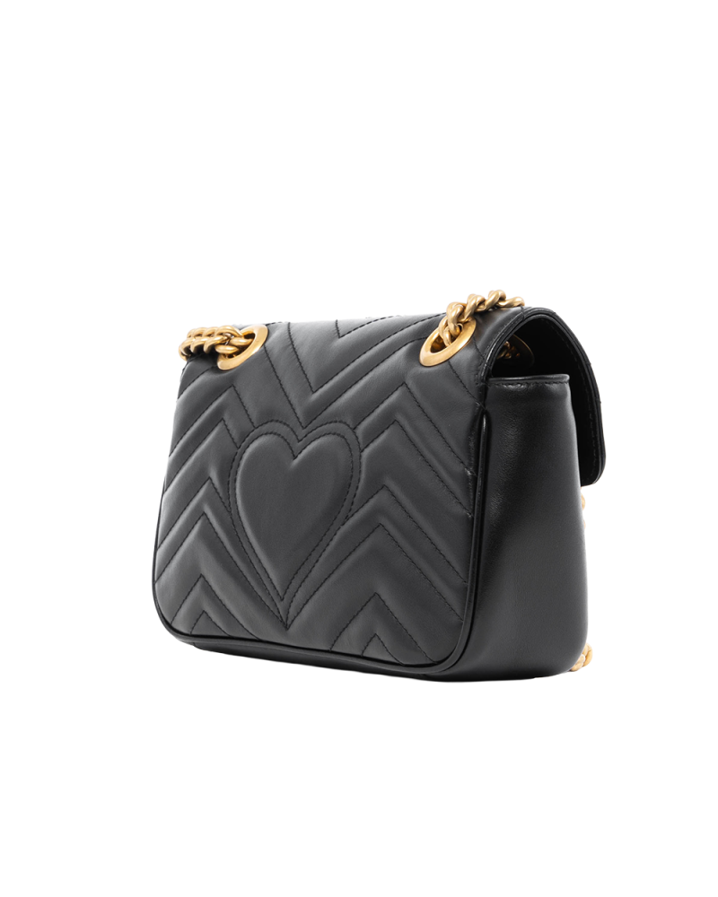 GUCCI MARMONT 22 BLACK CALF GHW 446744 498879 4600