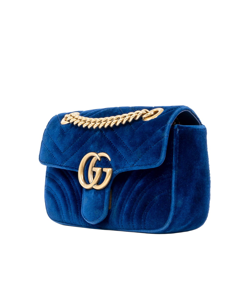 GUCCI MARMONT 22 BLUE VELVET GHW 446744 493075 05355