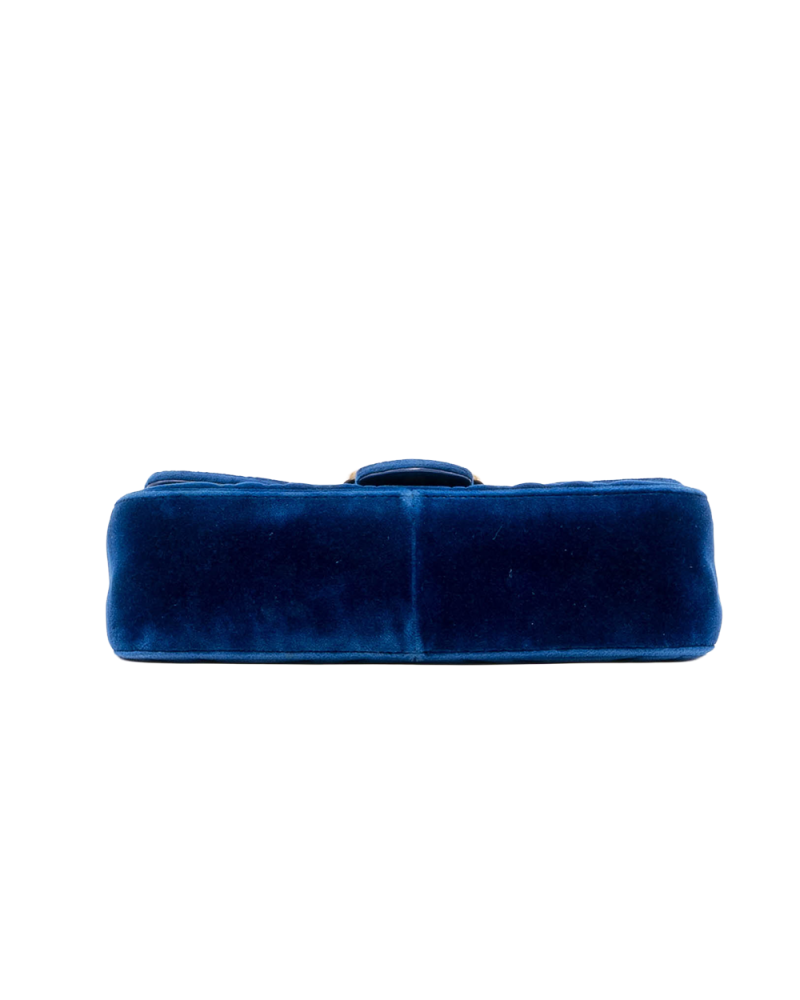 GUCCI MARMONT 22 BLUE VELVET GHW 446744 493075 05358