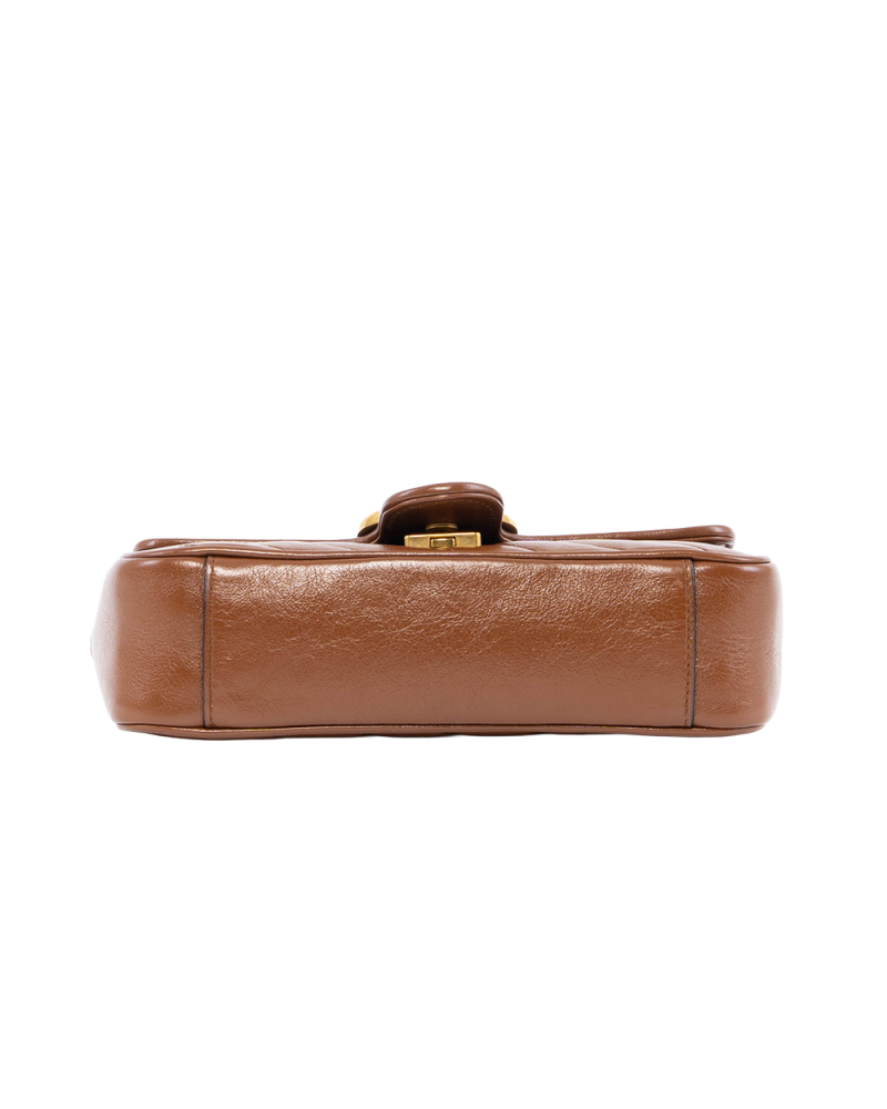 GUCCI MARMONT 22 BROW CARAMEL CALF GHW 0100