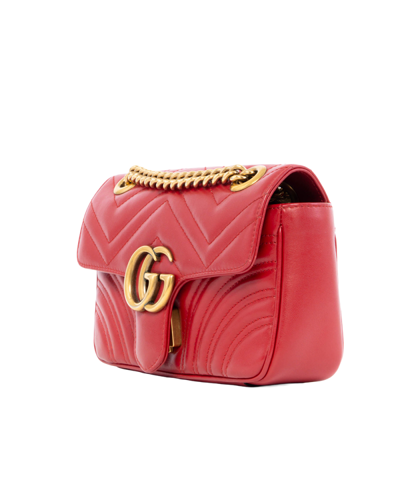 GUCCI MARMONT 22 RED CALF GHW 0289