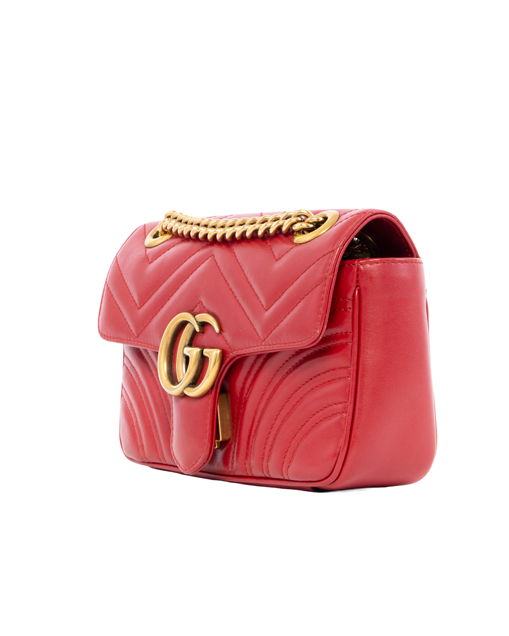 GUCCI MARMONT 22 RED CALF GHW 0289