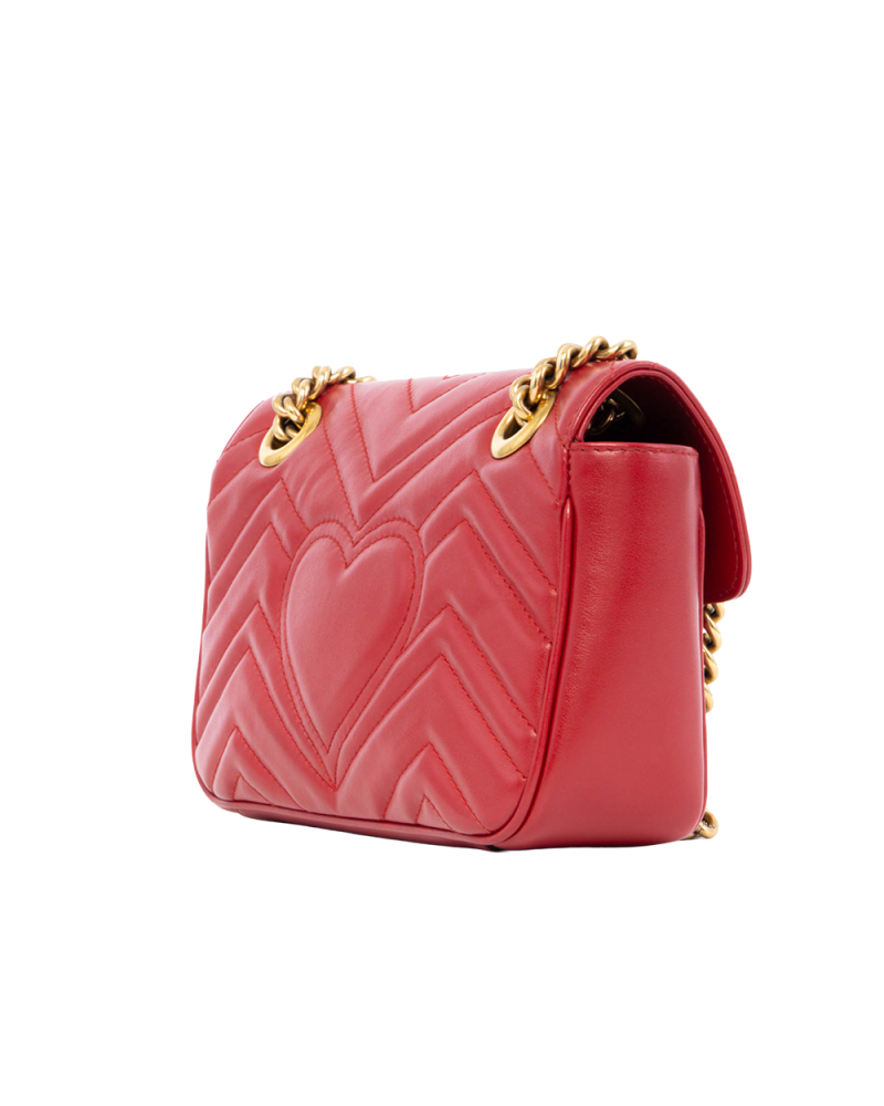 GUCCI MARMONT 22 RED CALF GHW 0290