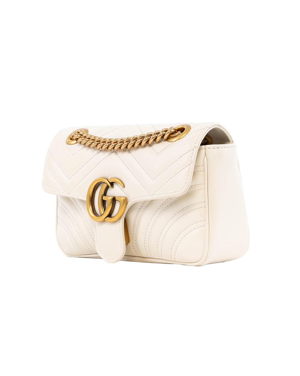 GUCCI MARMONT 22 WHITE CALF GHW 445744522011 6018