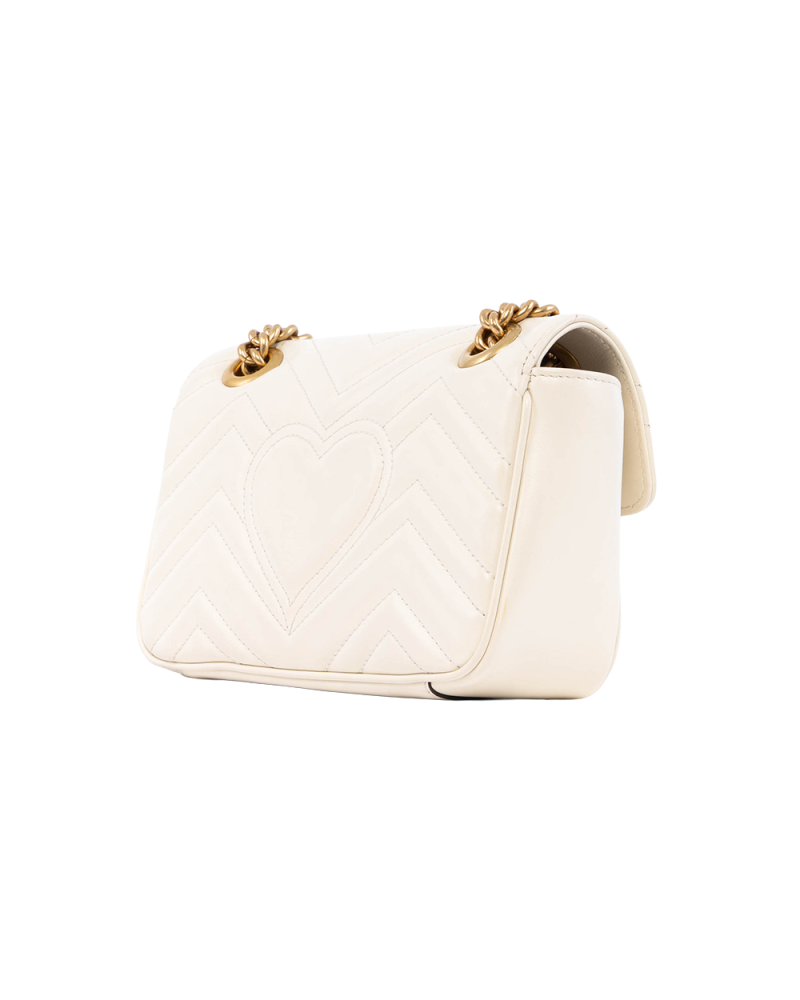 GUCCI MARMONT 22 WHITE CALF GHW 445744522011 6019