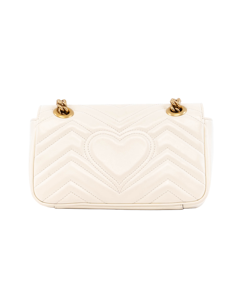 GUCCI MARMONT 22 WHITE CALF GHW 445744522011 6020