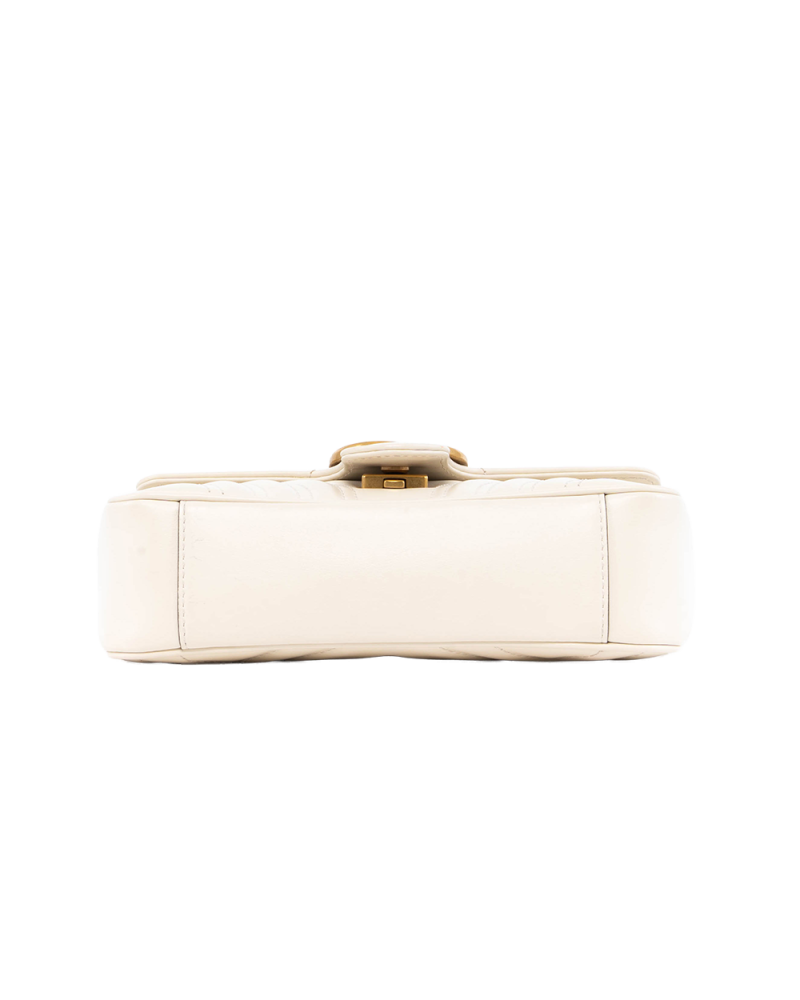 GUCCI MARMONT 22 WHITE CALF GHW 445744522011 6021