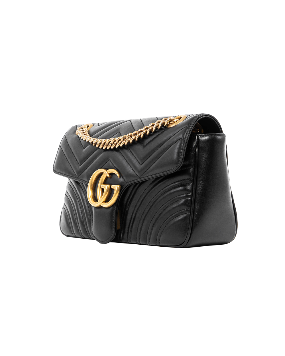 GUCCI MARMONT 26 BLACK CALF GHW 443497 493075 0583