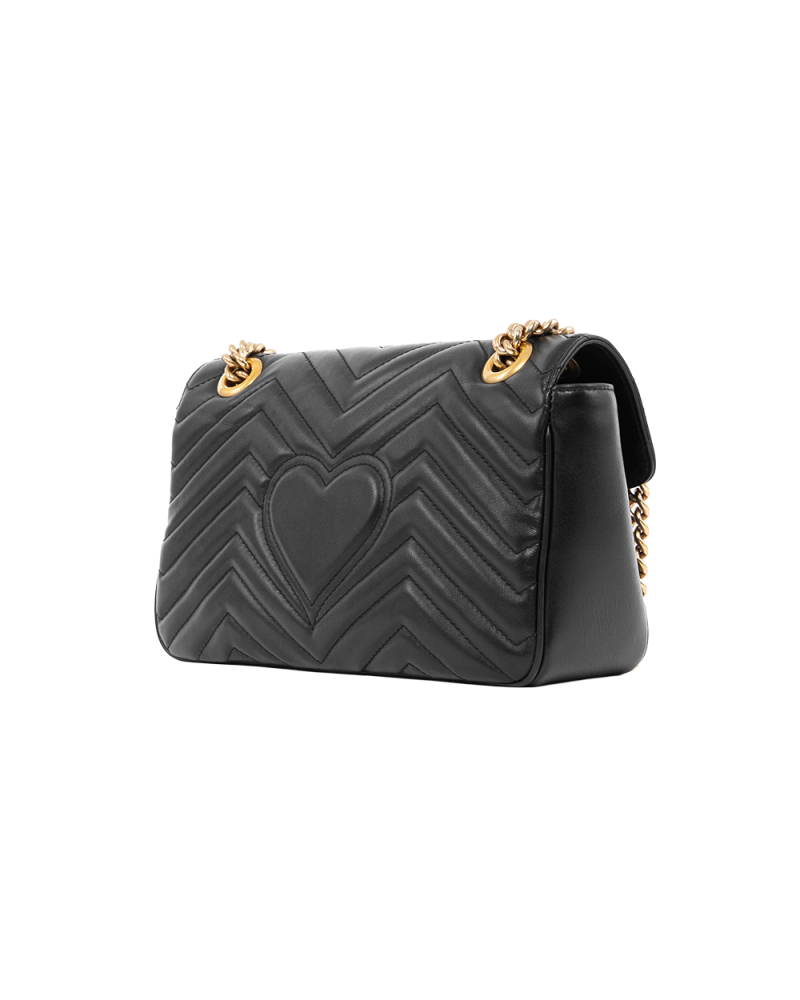 GUCCI MARMONT 26 BLACK CALF GHW 443497 493075 0584